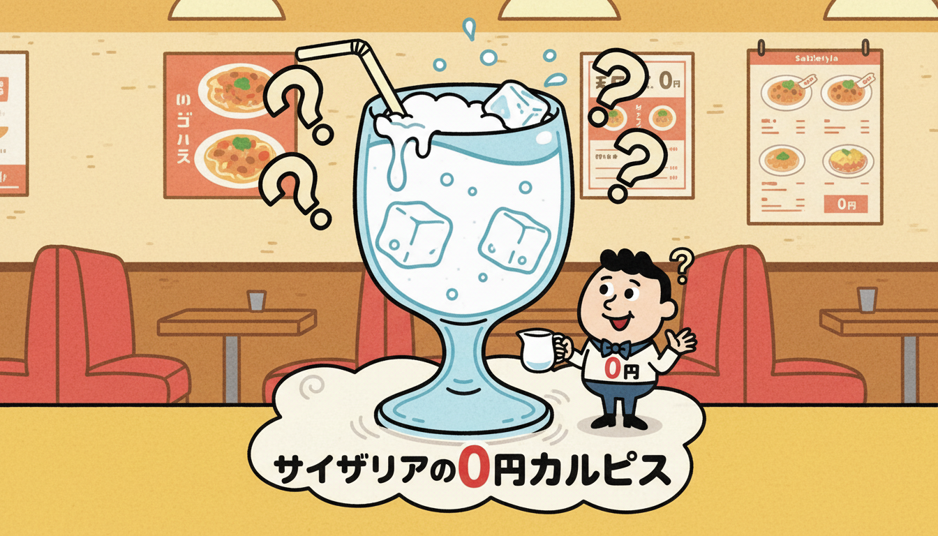サイゼリヤの0円カルピスは実在するのか?