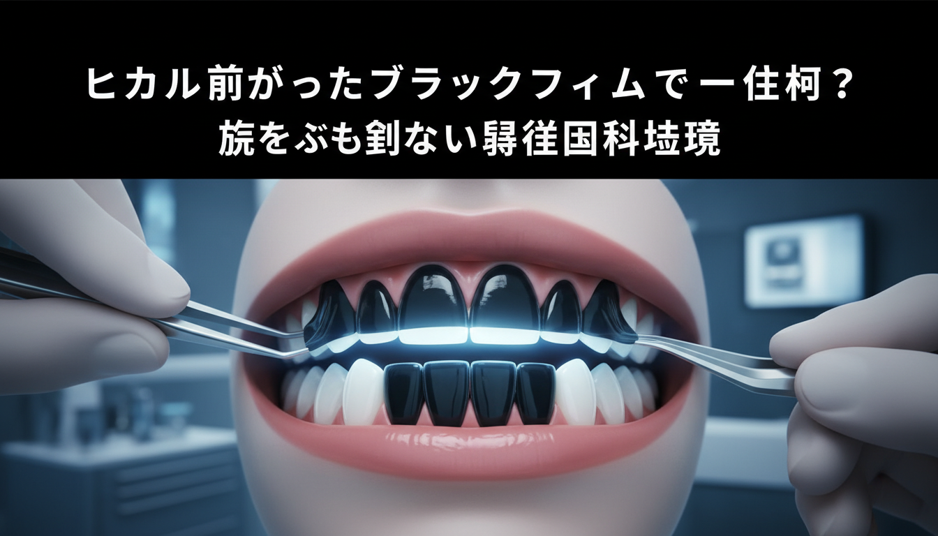 ヒカルが行ったブラックフィルムって一体何？歯をほぼ削らない審美歯科治療